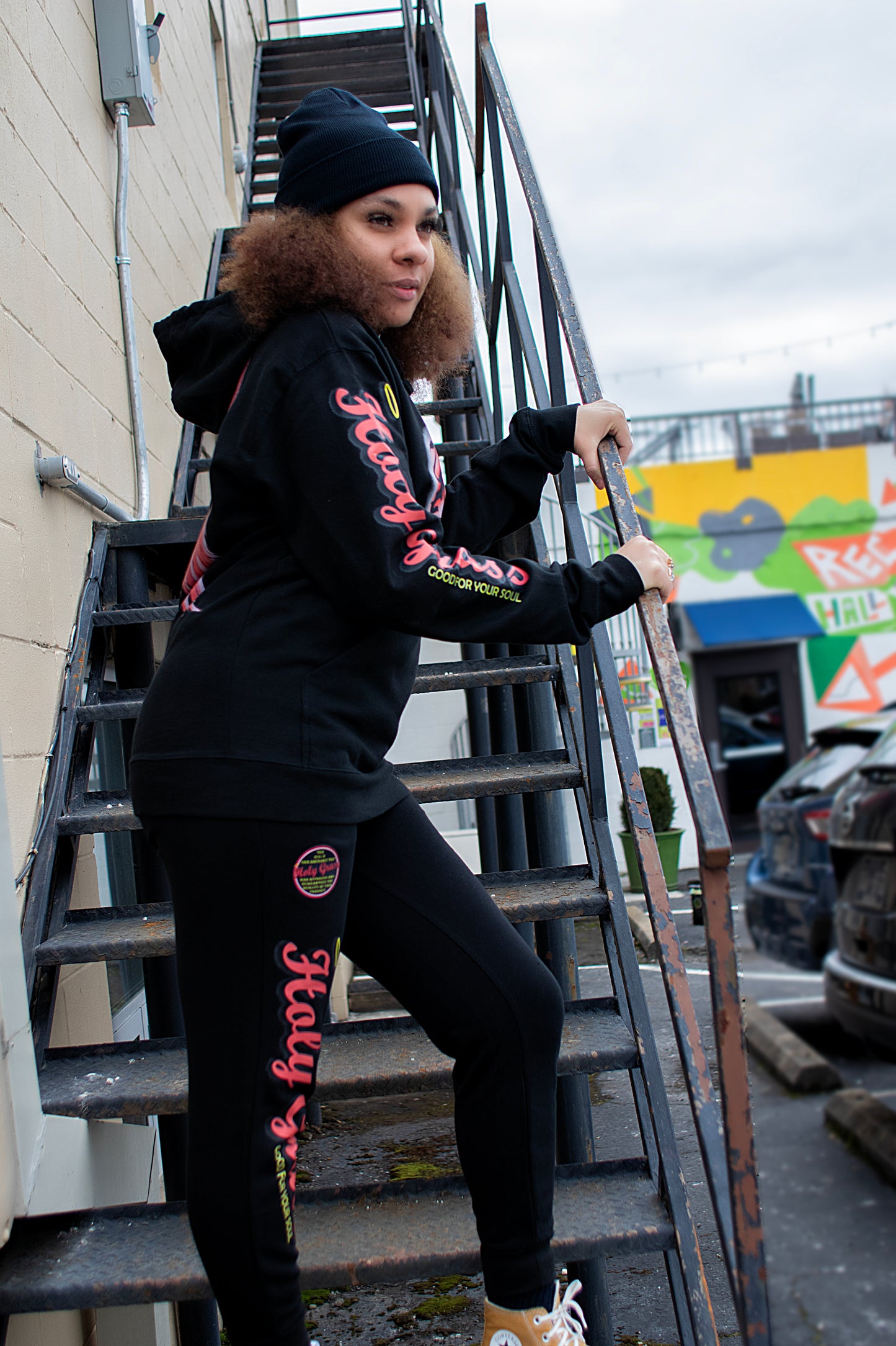 Serene Sunset Red Sweatpants