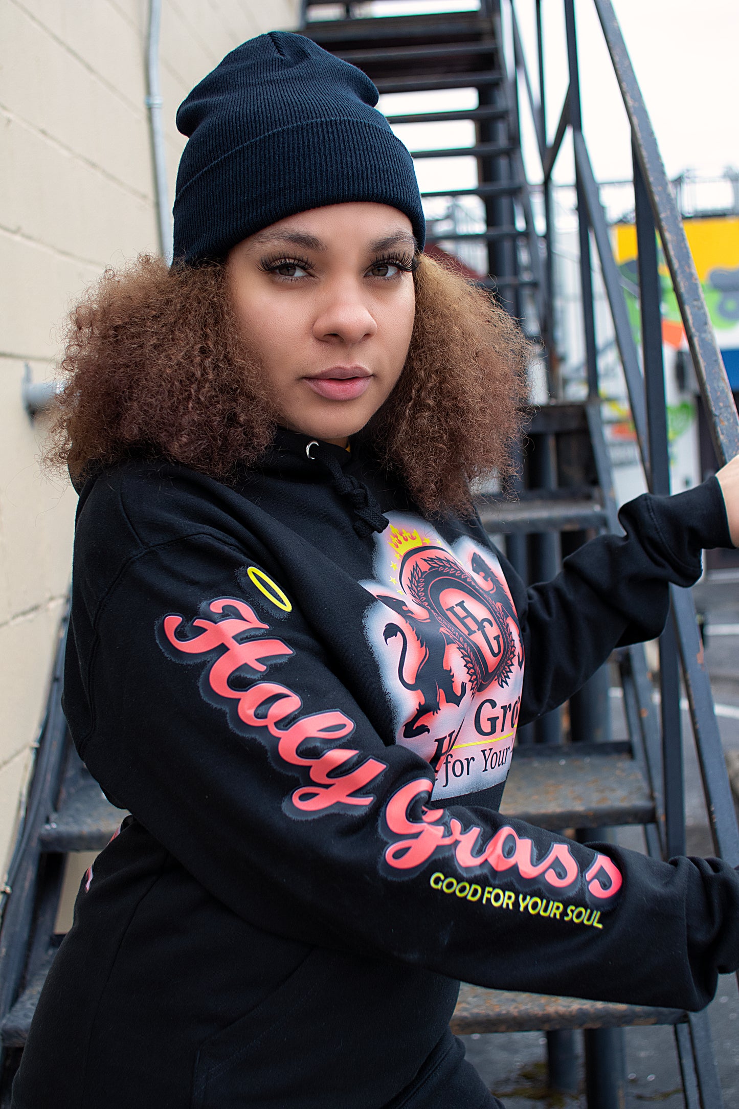 Serene Sunset Red Hoodie