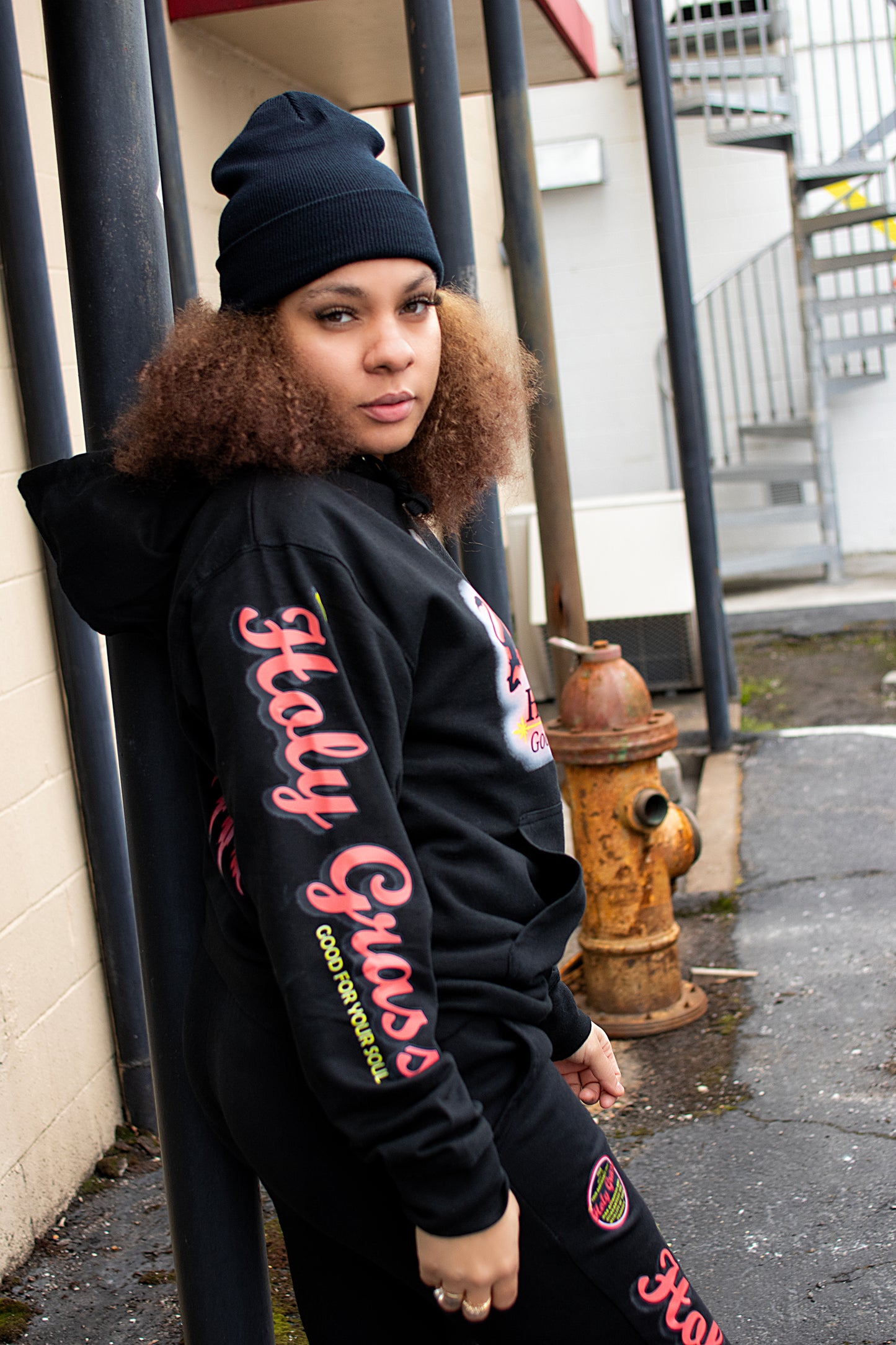 Serene Sunset Red Hoodie