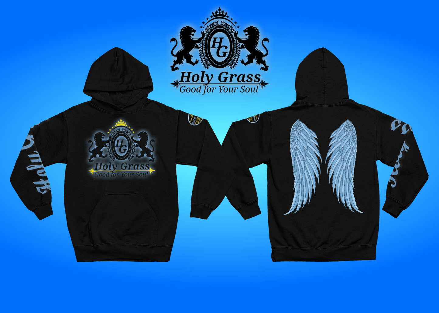 Serene Cool Blue Hoodie