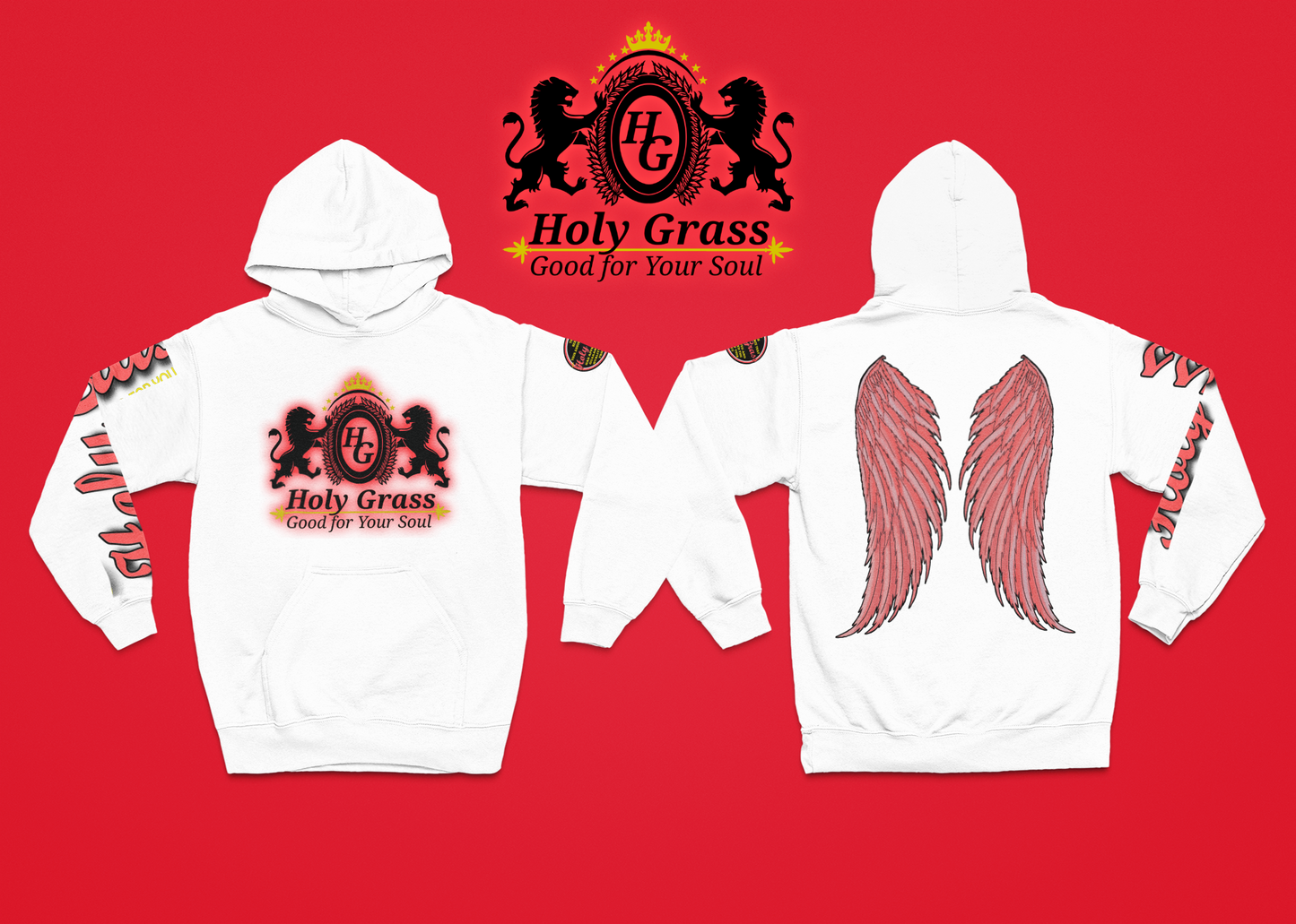 Serene Sunset Red Hoodie