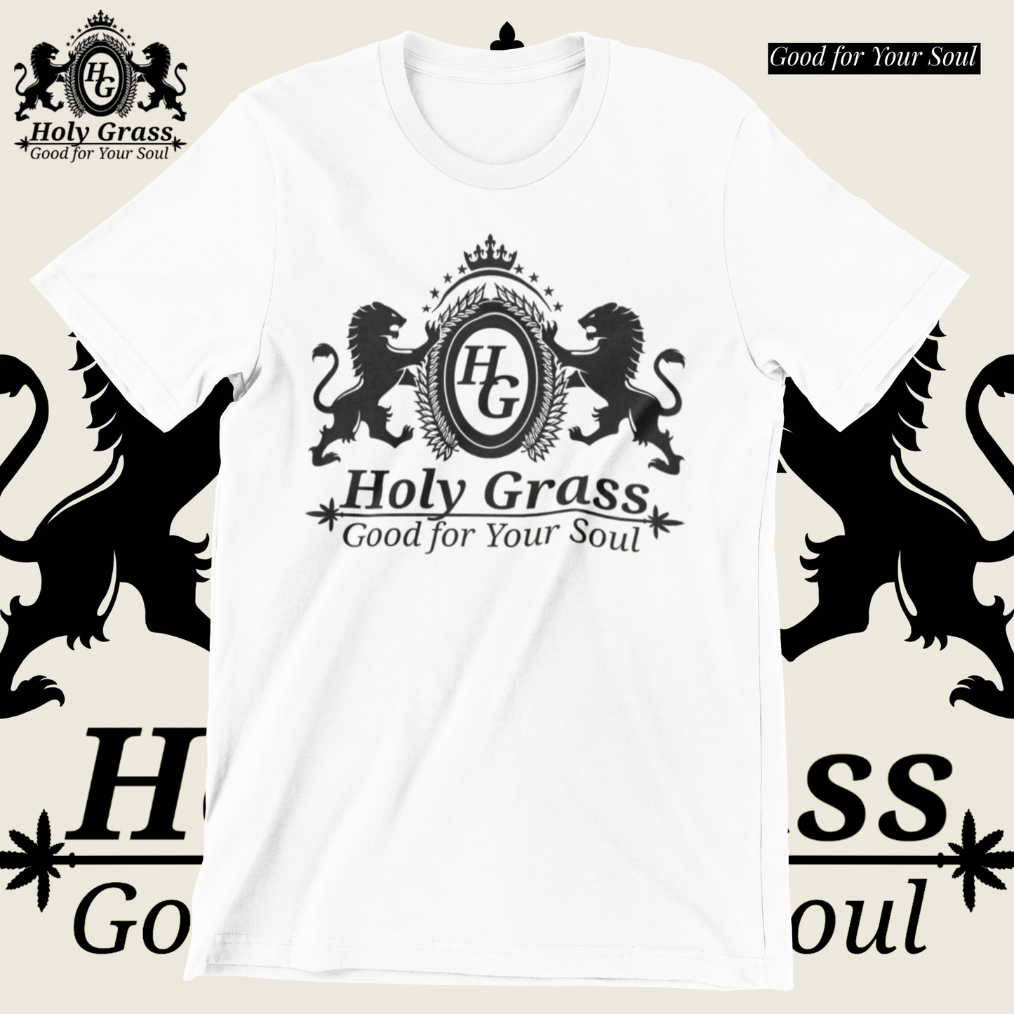 Holy Grass Crest Logo