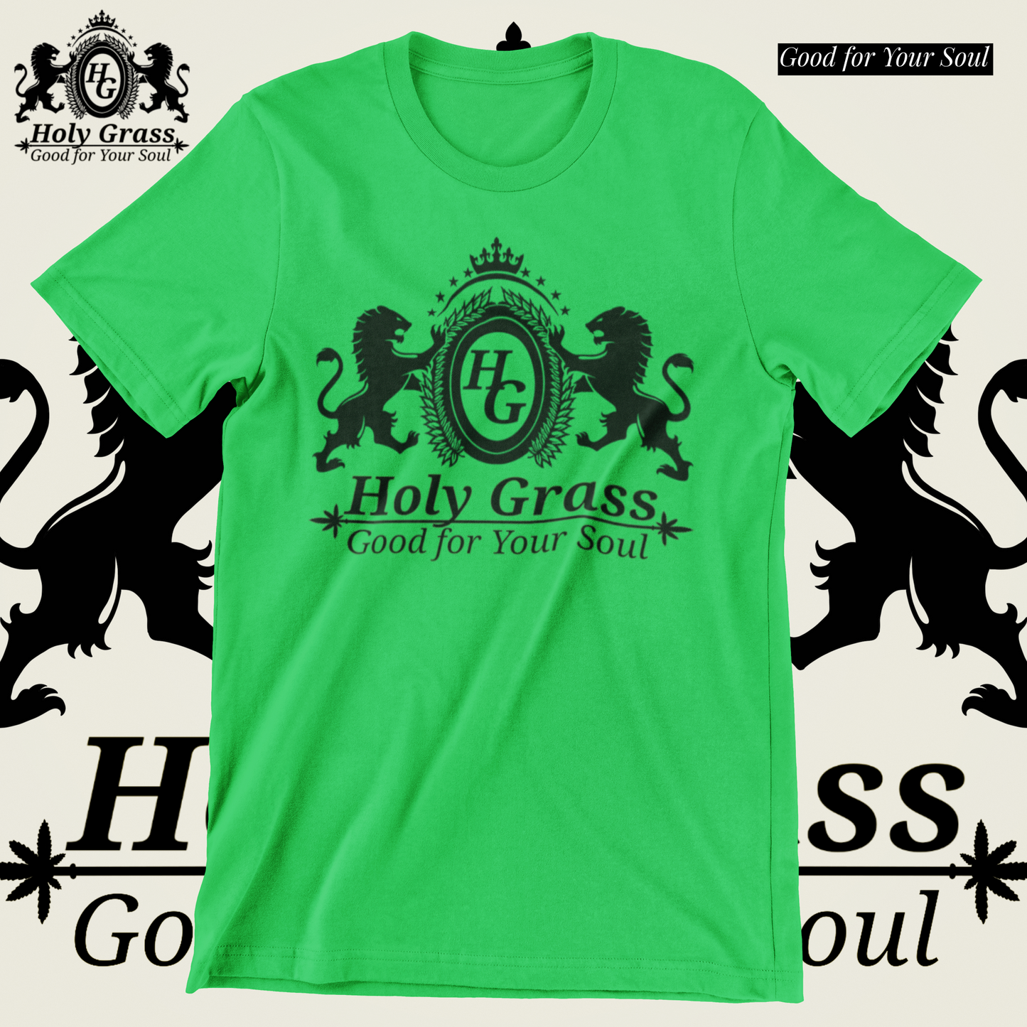 Holy Grass Crest Logo