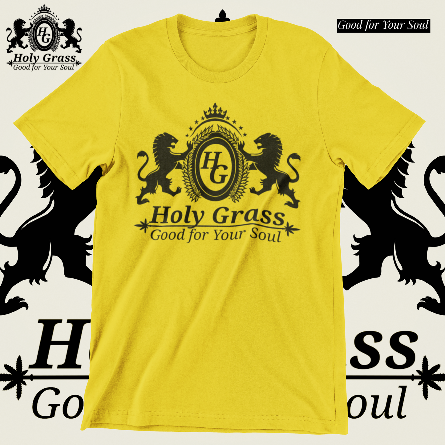 Holy Grass Crest Logo