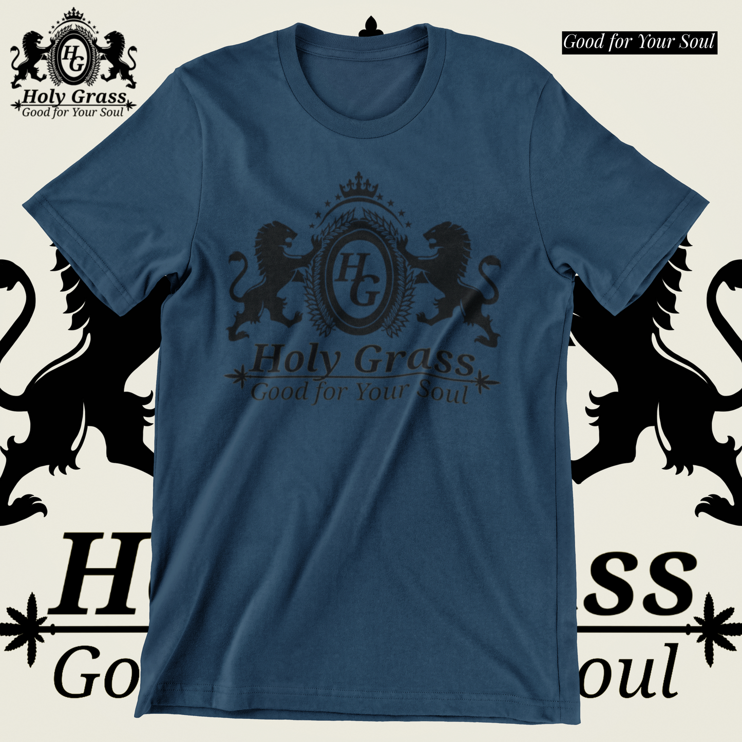 Holy Grass Crest Logo